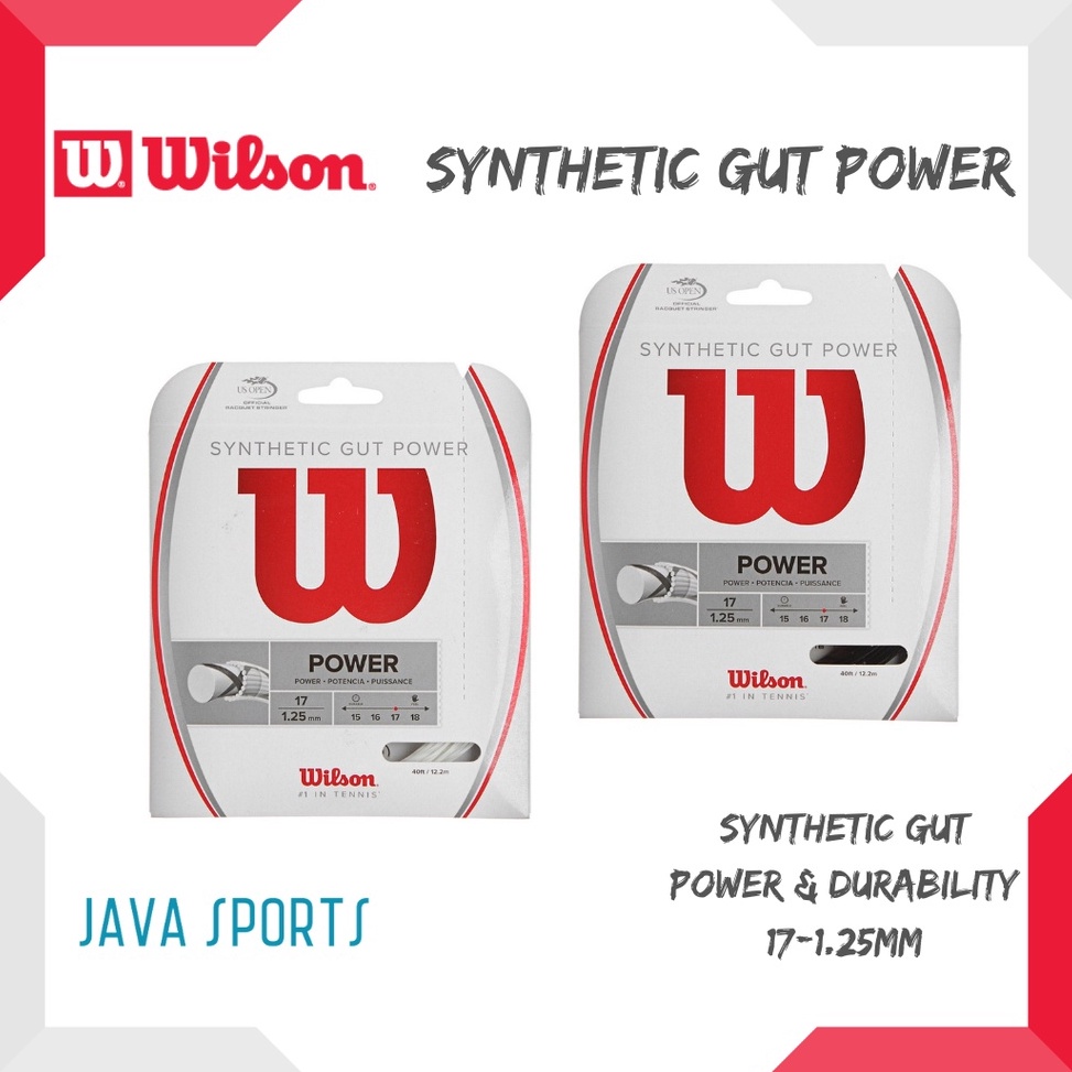 Paling Dicari Senar Raket Tenis Wilson Synthetic Gut Power Synthetic Gut Power