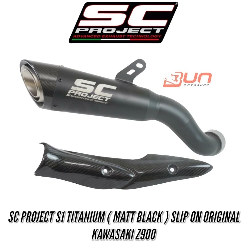 SC PROJECT S1 TITANIUM MATT BLACK S1 TITANIUM Slip On Kawasaki Z900