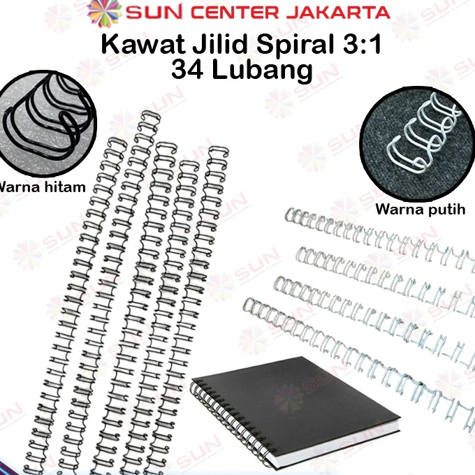 

Limit Spiral Kawat Ring Kawat Jilid Spiral 31 38 Lubang Warna Hitam Putih