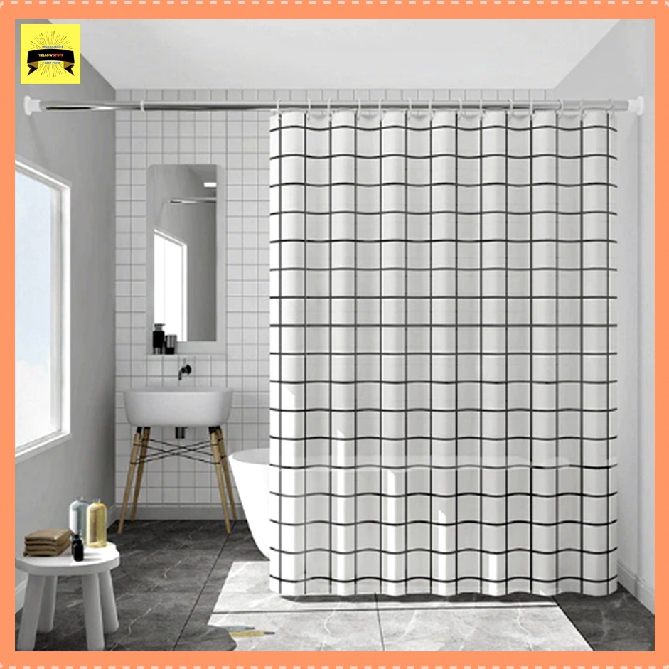 Paling Diminati Tirai Kamar Mandi Anti Air Tirai Plastik Kamar Mandi 18Cm Gorden Kamar Mandi Tirai A