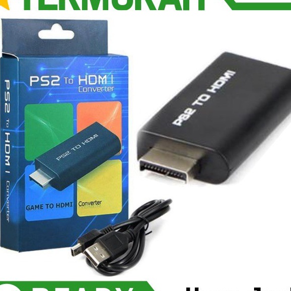FG2 PS2 to HDMI Video Converter Adapter TV konverter ke 35mm port adaptor resolusi HD 72 1p ps1 ps3 