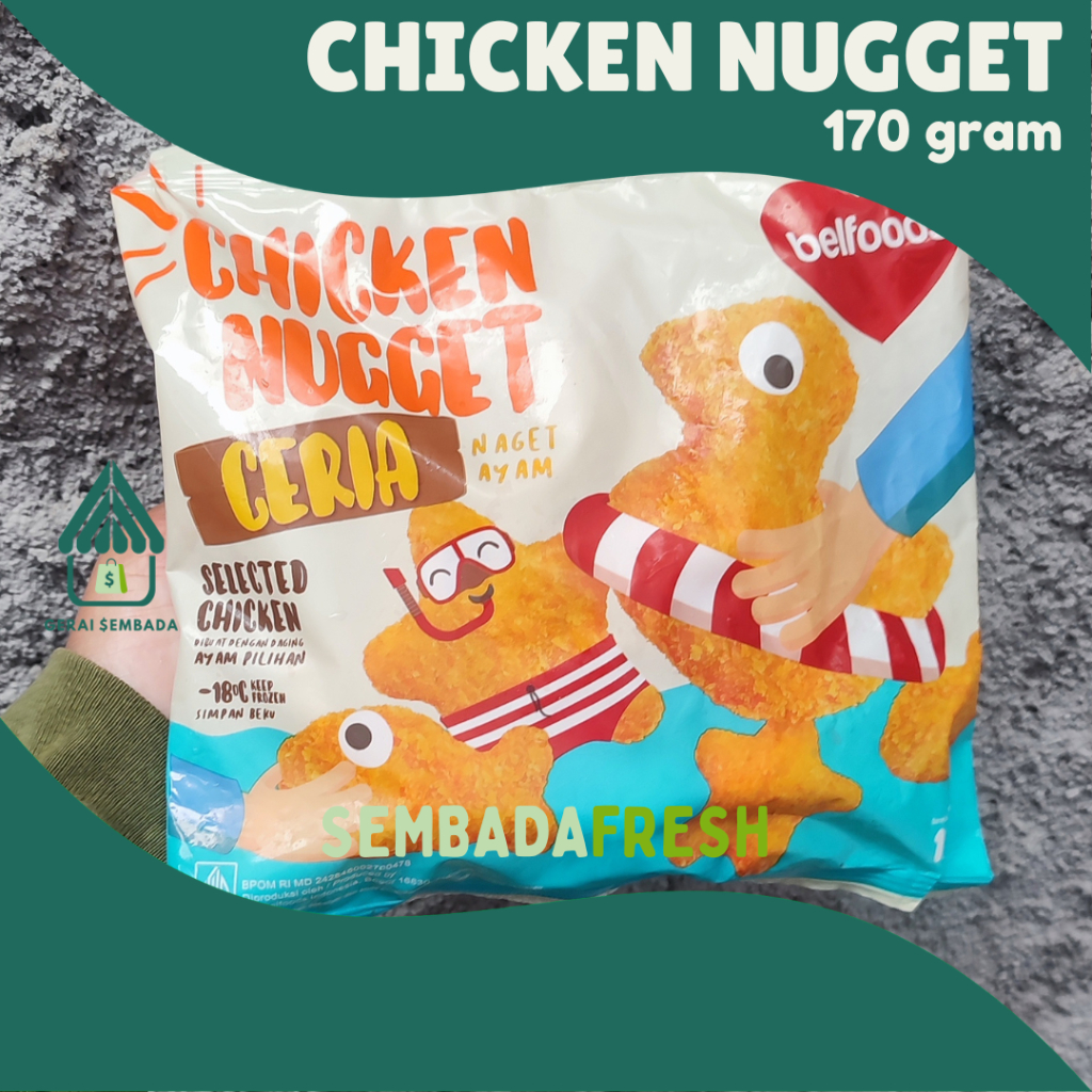 

Belfoods Chicken Nugget Ceria 170 g - GERAI SEMBADA [Pengiriman Instant]