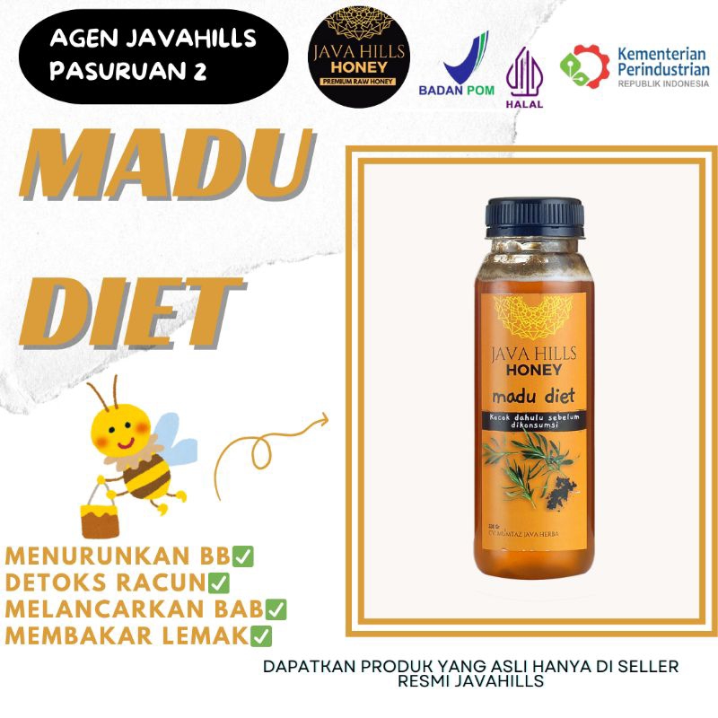 

MADU DIET JAVAHILLS HONEY 320GRAM 650GRAM MUMTAZ JAVAHERBA 100%HERBAL ALAMI PILIHAN ASLI BISA COD MELUNTURKAN LEMAK MENGURANGI BERAT BADAN DETOKSIFIKASI RACUN