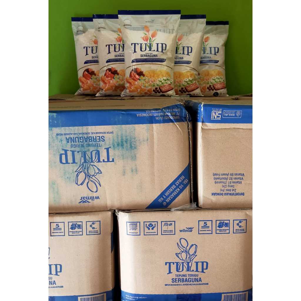 

TULIP TEPUNG TERIGU SERBAGUNA KARTONAN (isi 10pcs @1kg)