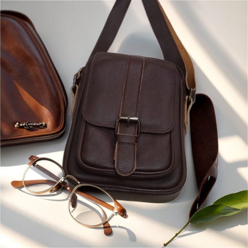 TAS SELEMPANG KULIT SAPI ASLI