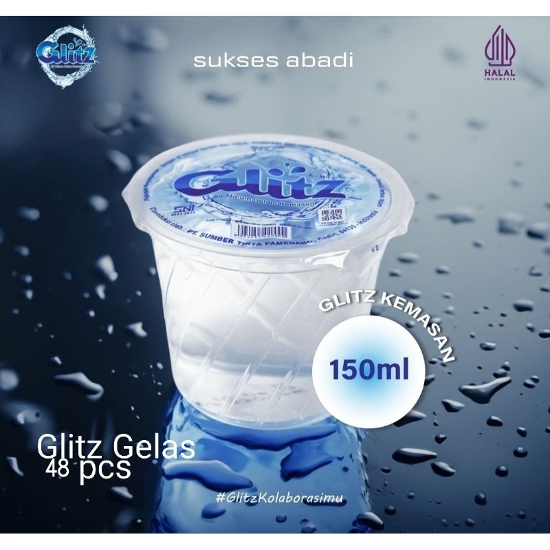 

Glitz Mineral Water Gelas Dus (48 gelas) ukuran 150 ml