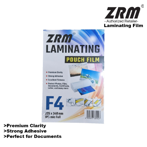 

(100Lbr) ZRM - Laminating Film F4 100Mic