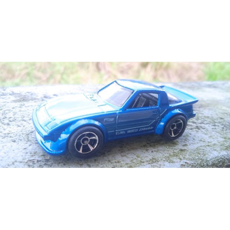 Hotwheels Mazda RX-7 Blue Loose JDM Custom