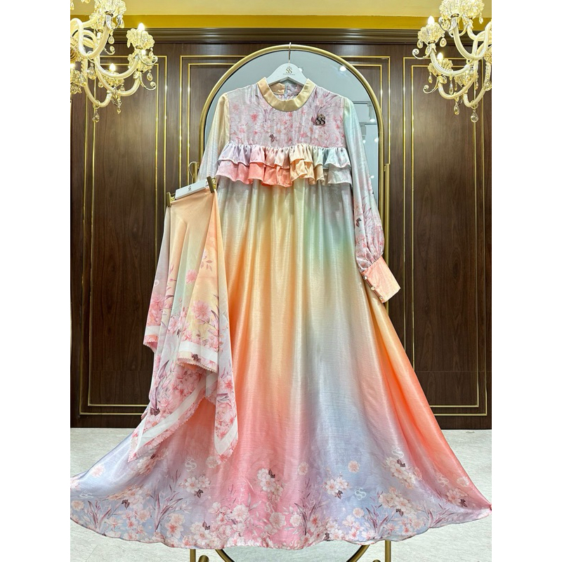 Shellasaukia Gamis hijab pelangi