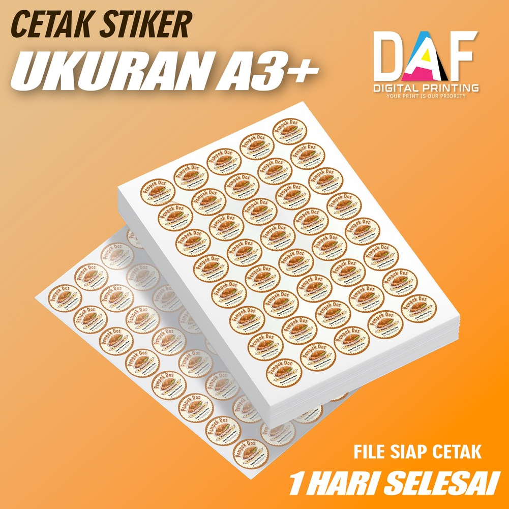 

CETAK STIKER A3+ CHROMO , VINYL, CUTTING