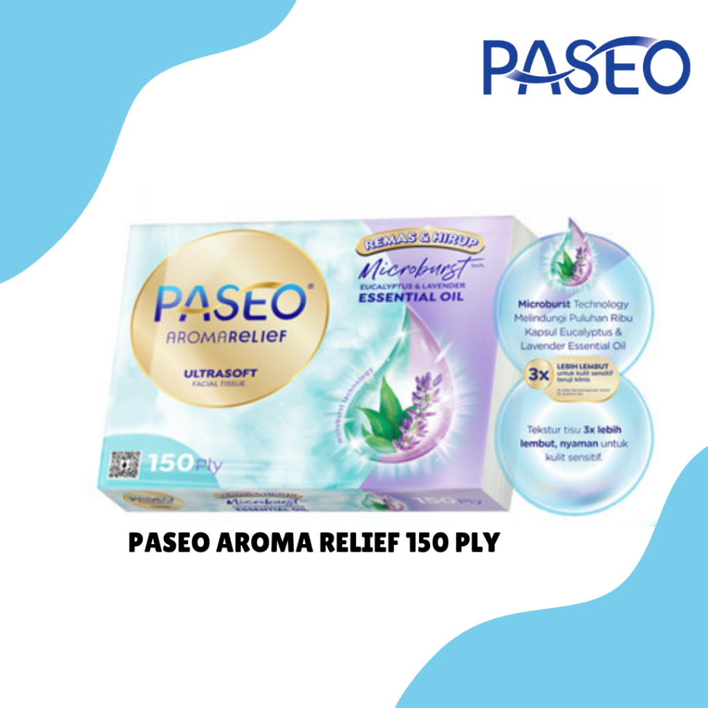 Tisu Paseo Aroma Relief Ultrasoft 150 Ply