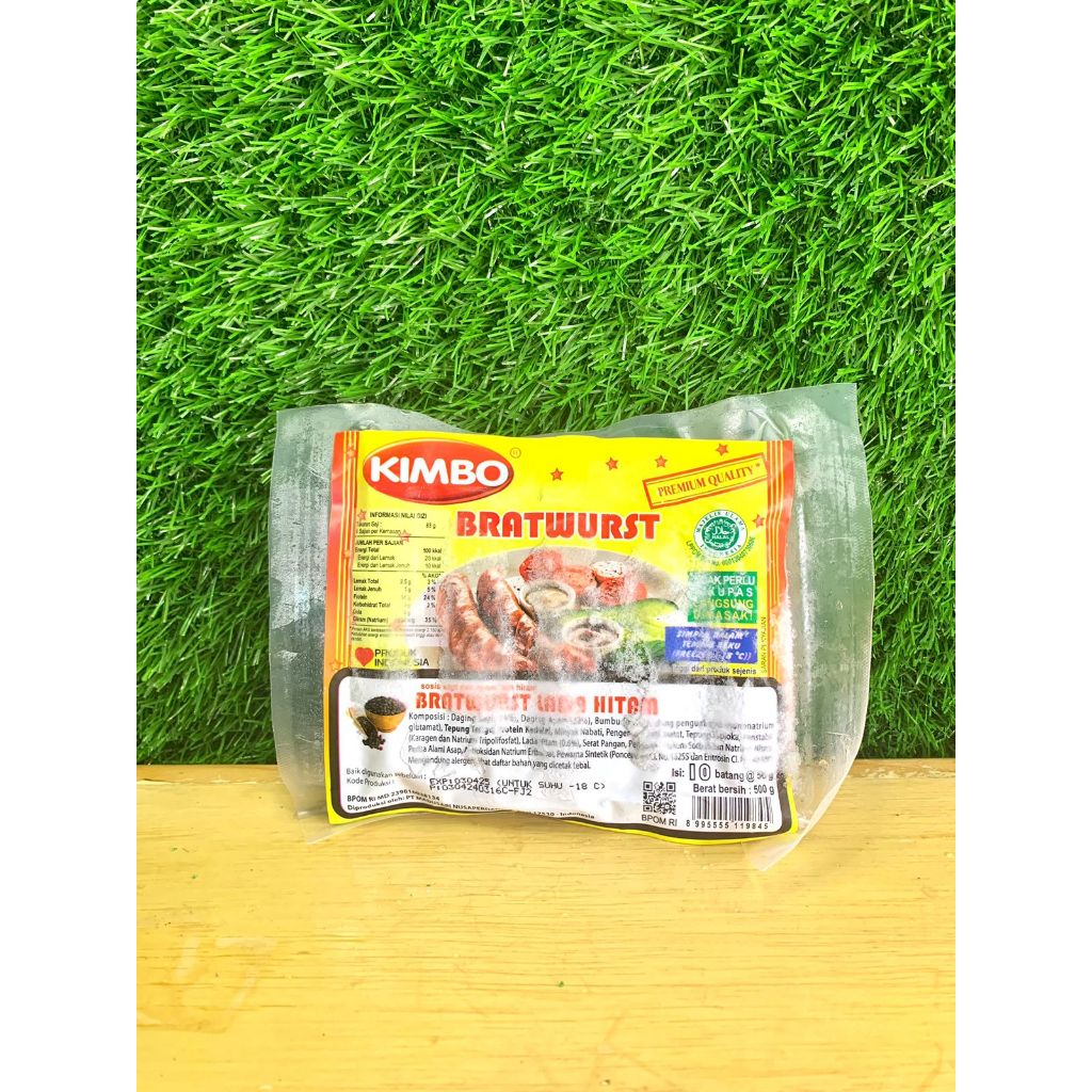 

Sosis Kimbo Bratwurst Lada Hitam 10 pcs / Enak / Lezat