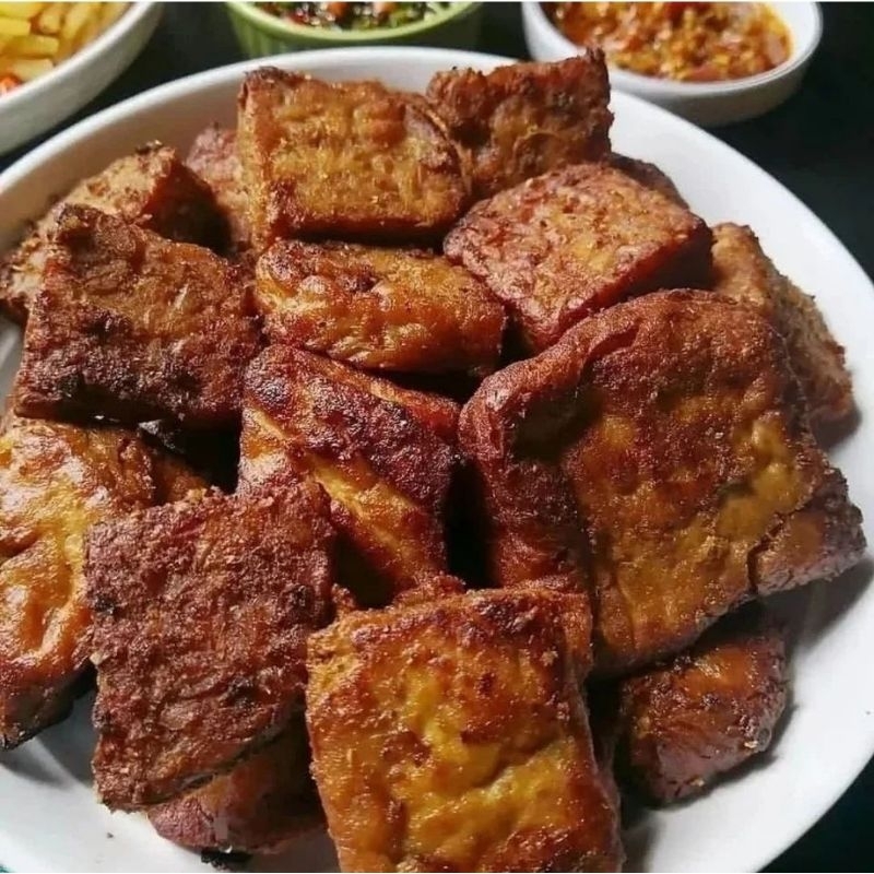 

Tempe dan Tahu Bacem goreng Siap Makan