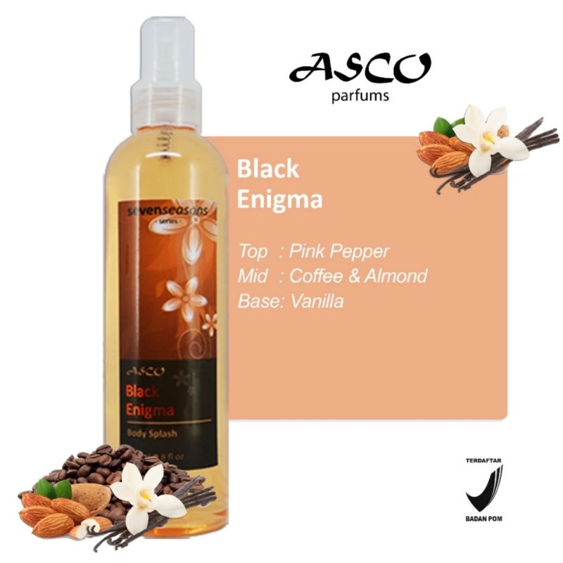 Asco Body Splash / Black Enigma 240ml  / Asco Body Mist