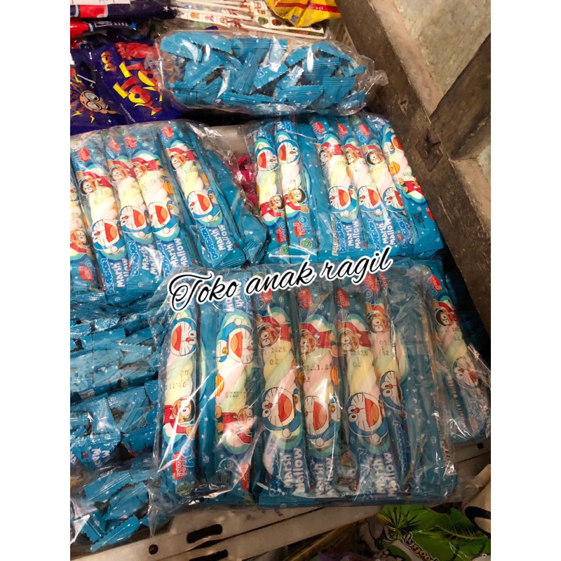 

Marshmallow doremon 1 pak isi 20 sachet