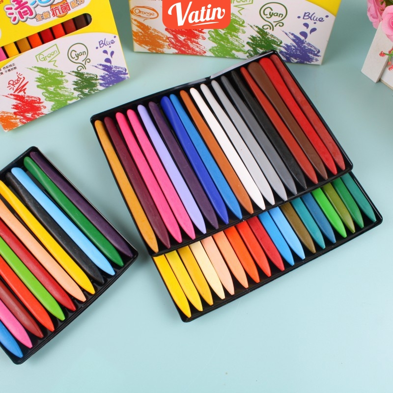 

Krayon Sekolah 12/18/36Warna Cerah Bentuk segitiga ergonomis tidak beracun bisa dicuci/Happy Family Crayon Anak Isi-Vatin_Shop