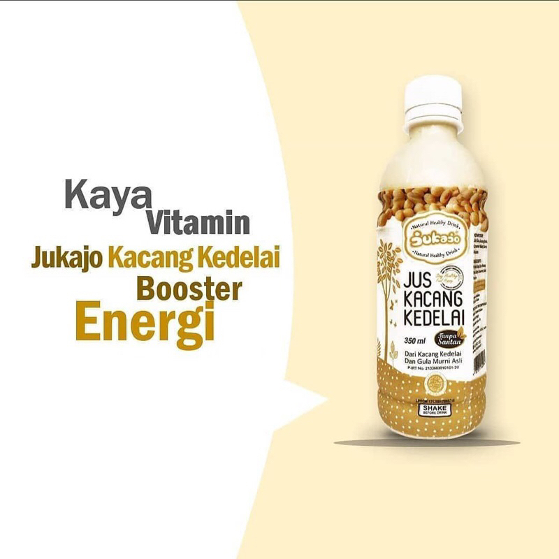 

Jukajo jus kacang kedelai ukuran 350 ml