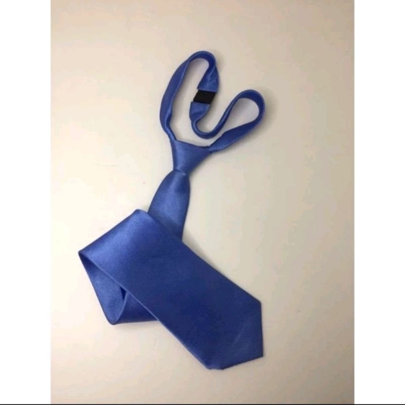 Ori Dasi Pria Dasi Kerja Hitam Polos Dasi Formal Dasi Instant Bahan Satin Premium