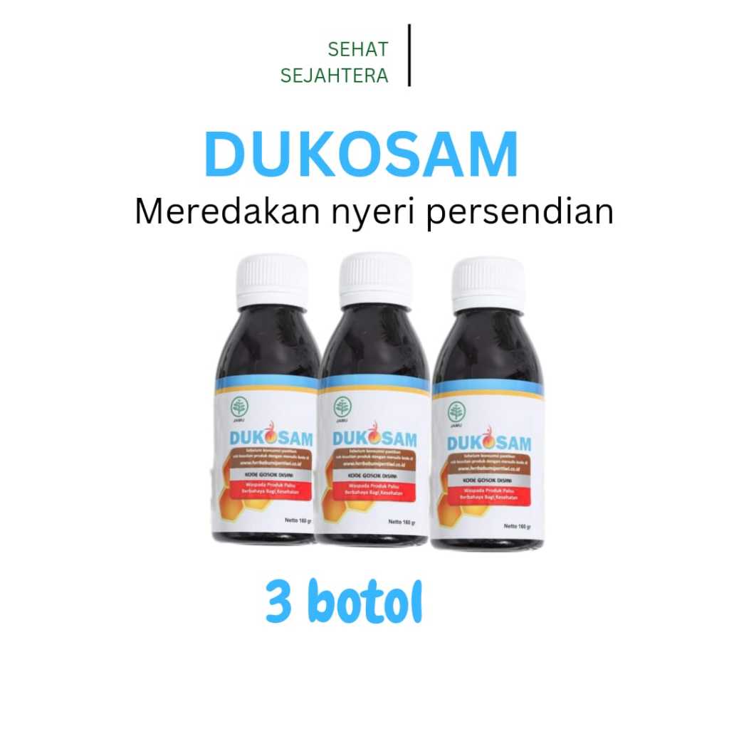 Madu Dukosam 3 Botol Original Menjaga Kadar Kolesterol dan Asam Urat Herbal Ori BPOM