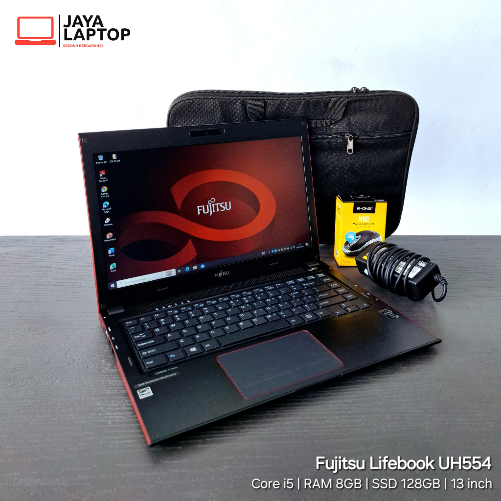 Fujitsu Lifebook UH554 Slim Core i5 RAM 8GB SSD 128GB 13 inch Laptop Notebook Second Bekas Murah