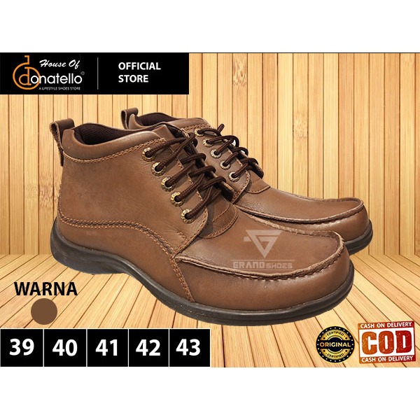 Donatello DV 780101 original sepatu boots boot formal casual kasual kulit asli tali pria dewasa