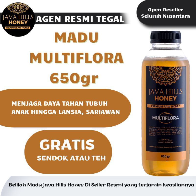 

Madu Multiflora Java Hills Honey Premium Raw Javahills 100% Murni Original Asli 650gr Daya Tahan Tubuh Anak Lansia Sariawan Luka