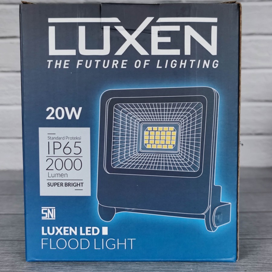 LUXEN LAMPU SOROT LED FLOOD LIGHT 20W 20 WATT BAGUS ANTI AIR