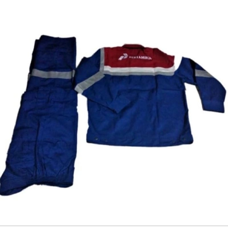 Wearpack Nomex Pertamina Setelan Coveroll Nomex Baju Celana Anti Flame