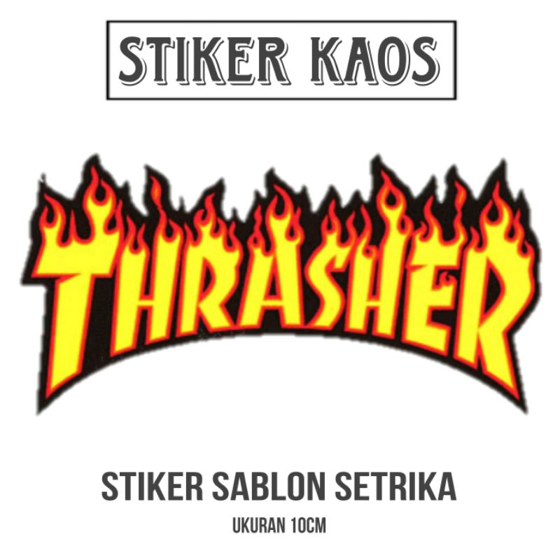 

Stiker sablon setrika Thrasher hitam ukuran besar
