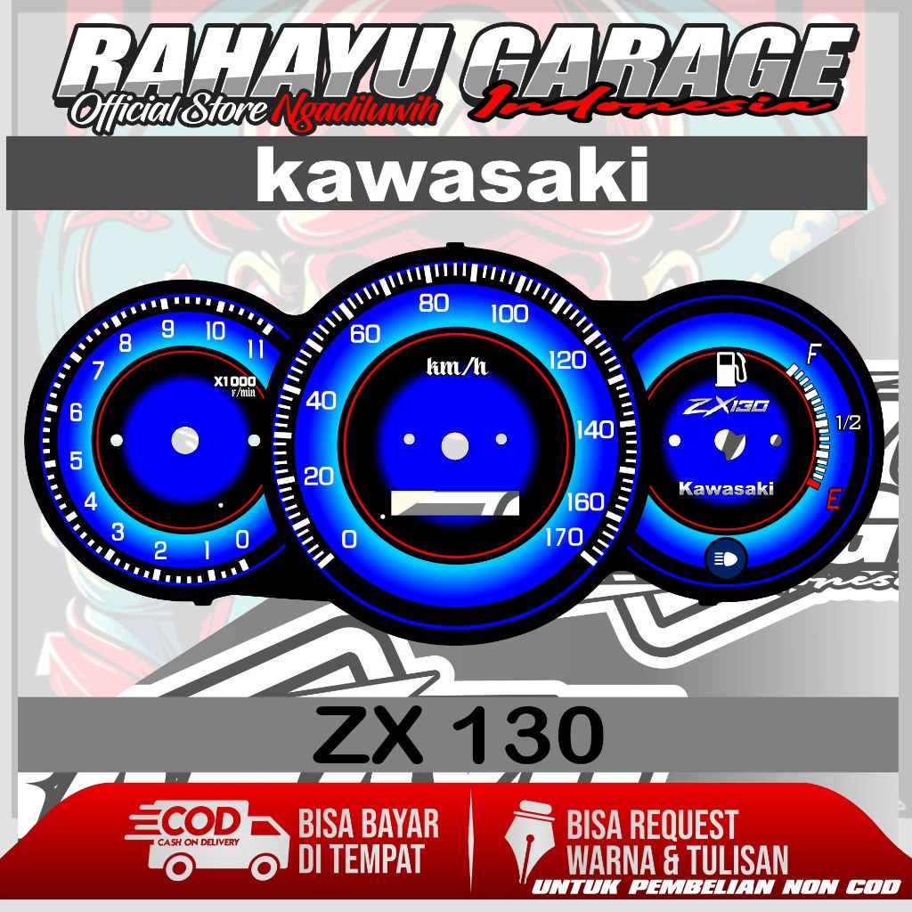 PAPAN SPEEDOMETER CUSTOM KAWASAKI ZX130, KAZE ZX130