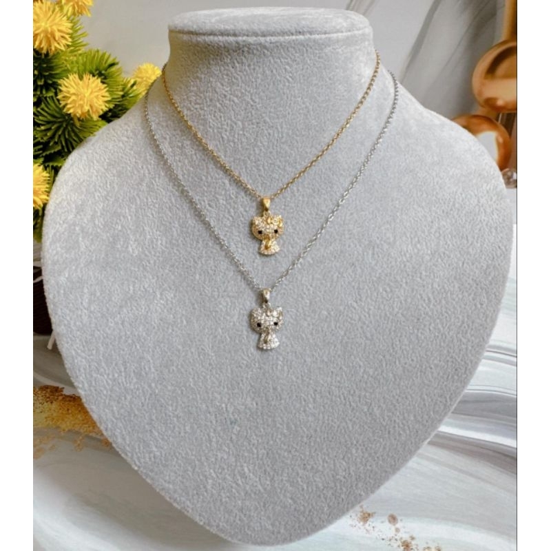 Kalung titanium anak set liontin