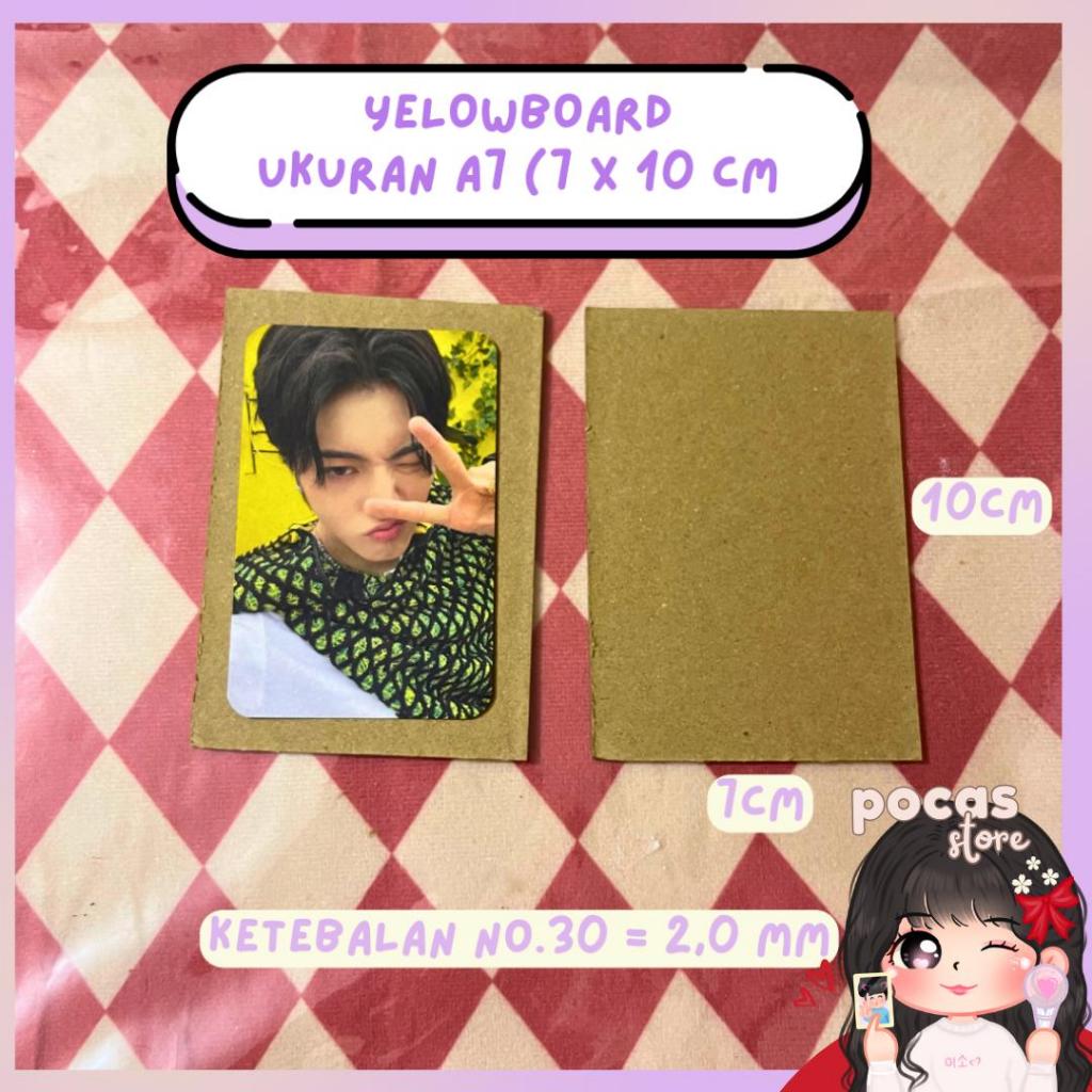 

[PS] SEPASANG YELLOW BOARD A7 (7 x 10 cm) TEBAL N0.30 BOARD PACKING PHOTOCARD PC KPOP MURAH TERMURAH