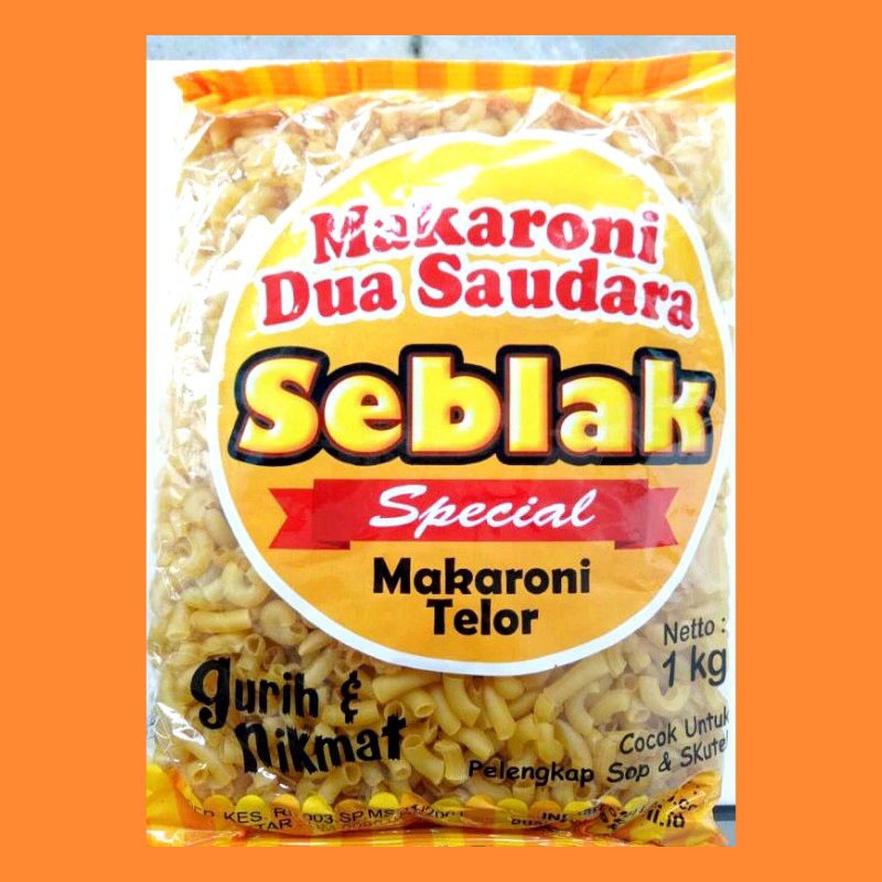 

Makaroni seblak mentah dua saudara / makroni telor 1 kg