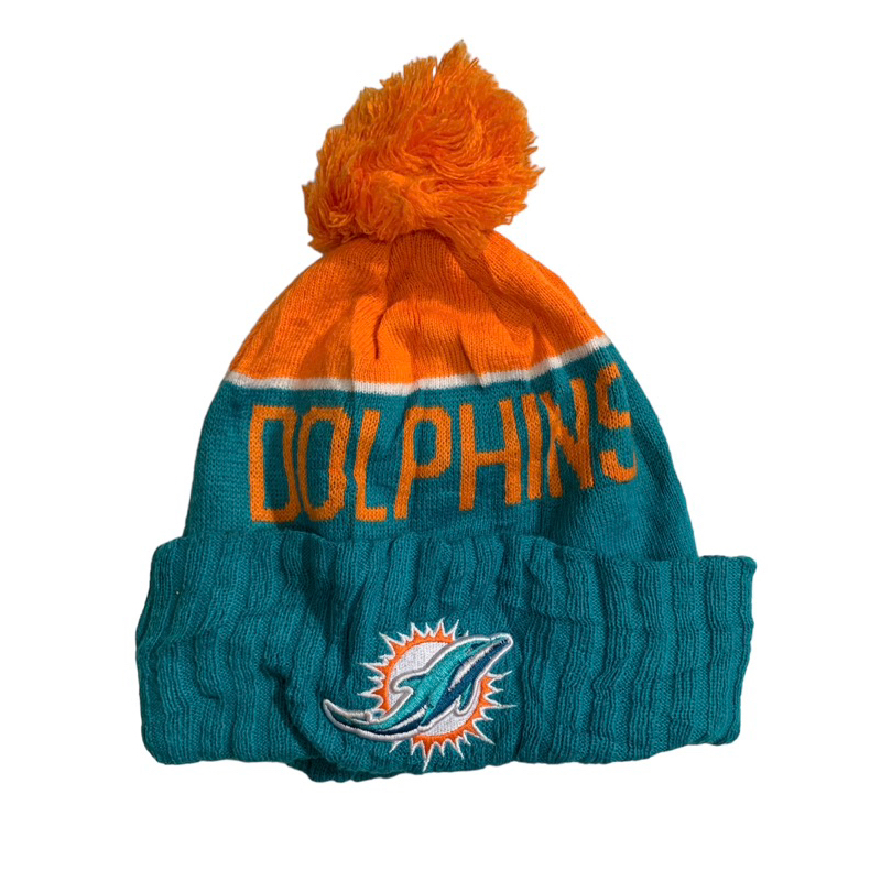 new era miami dolphins pom beanie