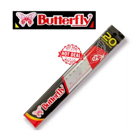 

Butterfly - Penggaris Mika Plastik 20 cm