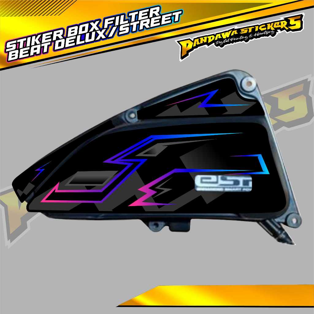 STICKER BOX FILTER BEAT DELUXE - STREET / STRIPING PELINDUNG BOX FILTER BEAT DELUXE - BEAT STREET