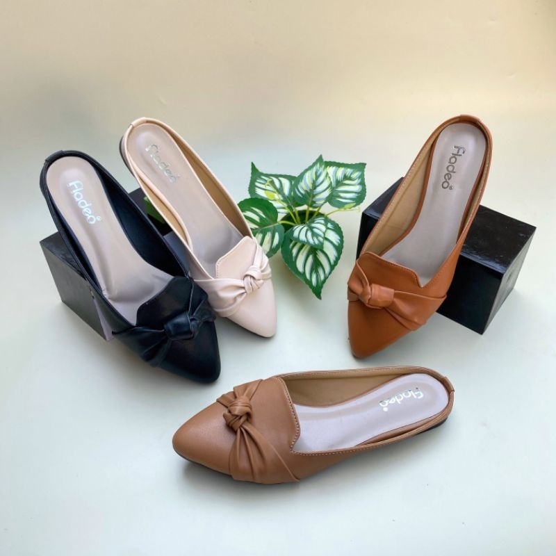 Sendal flat slop wanita - sandal cewek bustong fladeo original matahari
