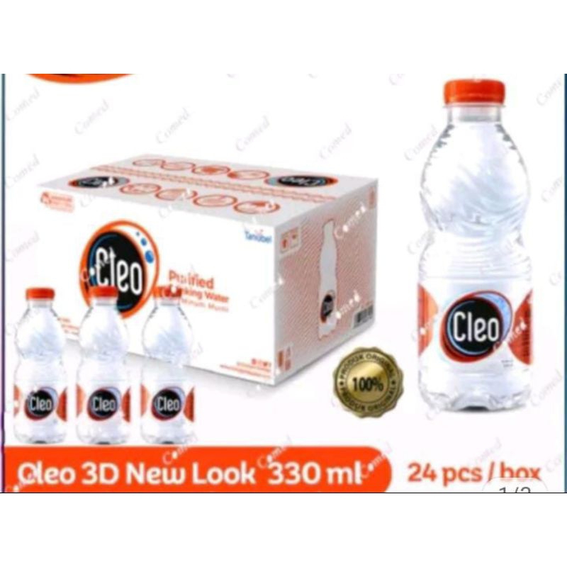 

Cleo botol 330ml isi 24 btl