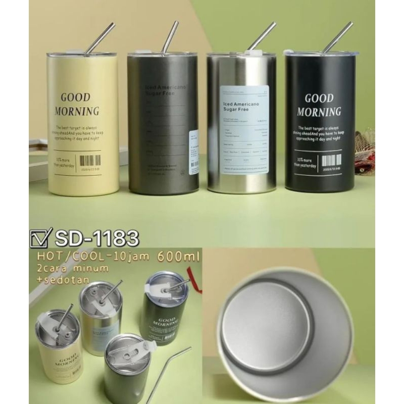 Tumbler Stainless Good Morning 600ML