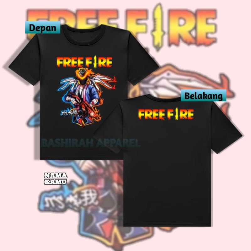 Kaos Anak Free Fire Karakter Kekinian/Baju Anak Free Fire