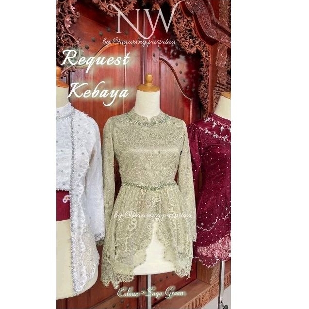 Kebaya Premium Sage Green