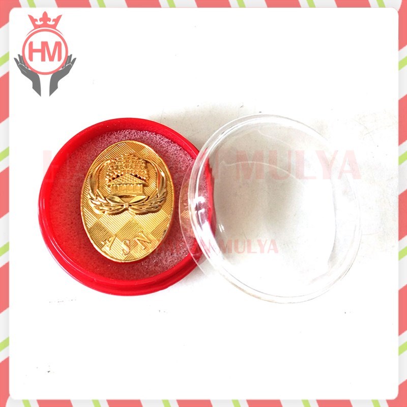 Lencana Pin Dan Kotak Pin Logo ASN Korpri Pengait Magnet - HM