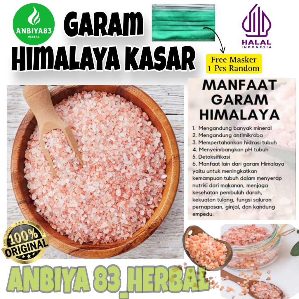 

Garam Himalaya Kasar Asli Murni Kaya Nutrisi Himalayan Premium Garam Himsalt Tekstur Kasar original