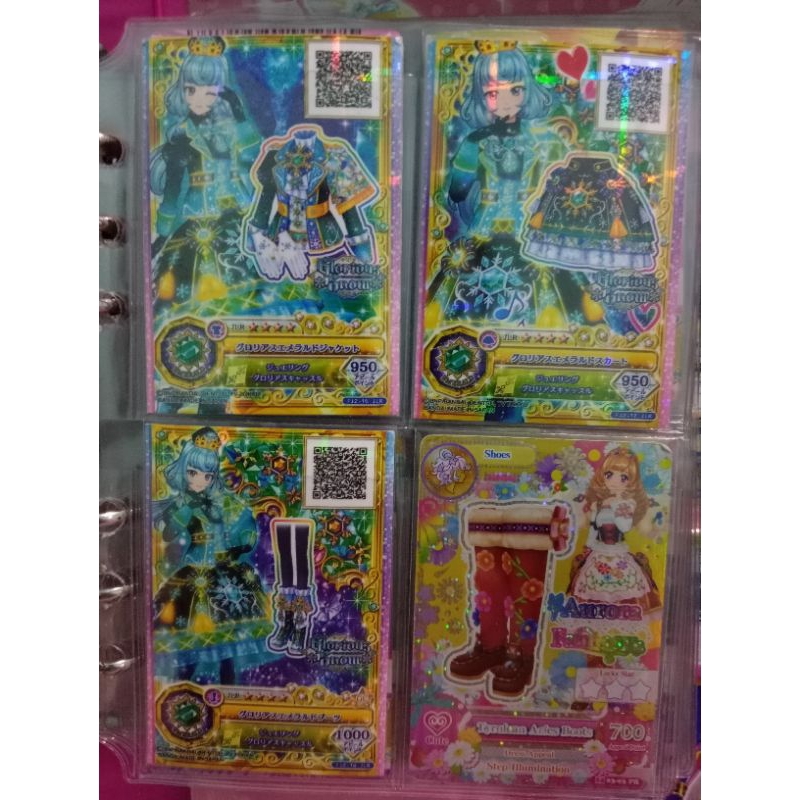 KARTU AIKATSU FRIENDS JEPANG JLR PREMIUM SET GLORIOUS EMERALD COORD ALICIA CHARLOTTE BRAND GLORIOUS 