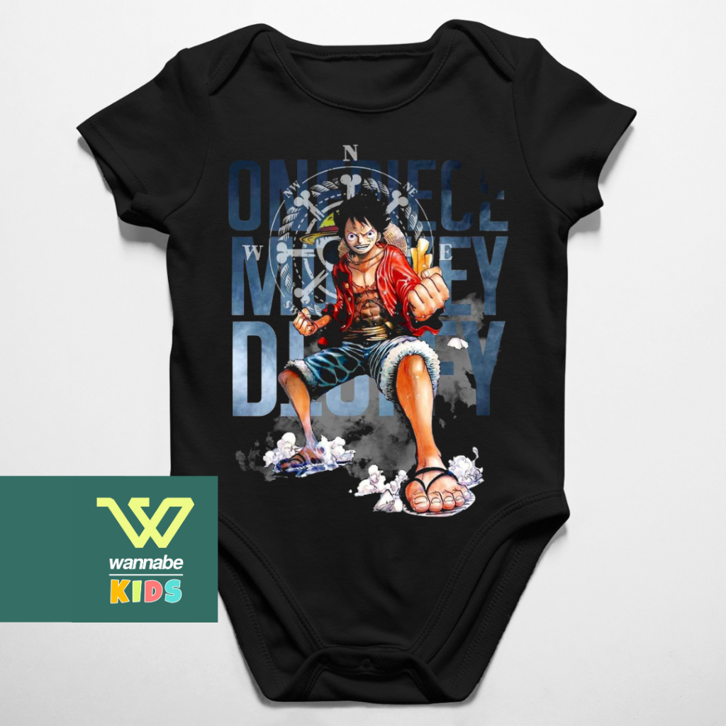 Jumper Bayi Anime ONE PIECE LUFFY | Jumper Lucu Baju Bayi | Pakaian Bayi