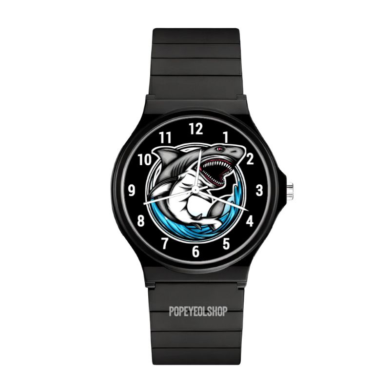 Jam Tangan Anak Shark Ukuran Kecil - Hitam