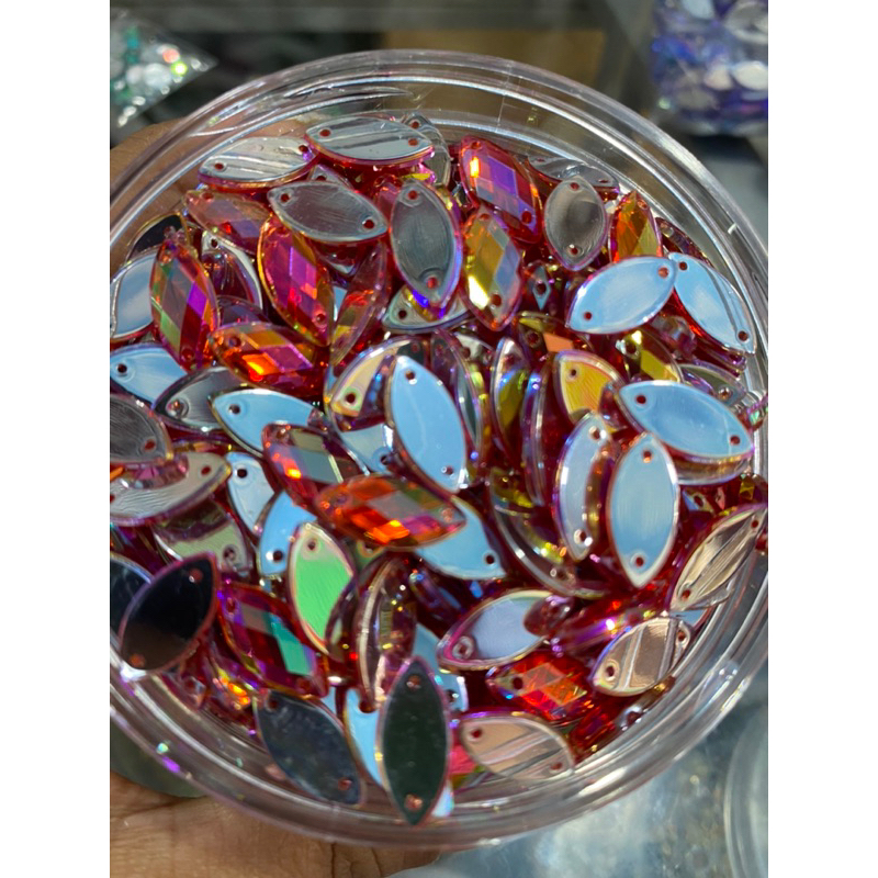 PAYET DIAMOND /1payet diamond sampanper45pcd /payet batu pelangi/uk6x12/diamond runcing