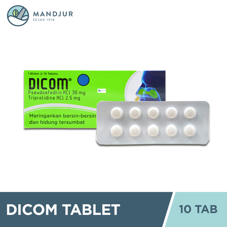 Dicom 10 Tablet - Pereda Hidung Tersumbat