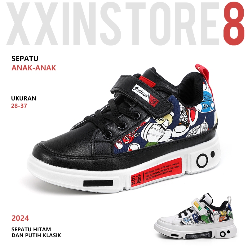 Sepatu Anak Cocok Untuk Harian Eksklusif Spatu Keren Premium Desain Simple Sepatu Anak Cowo Sneakers