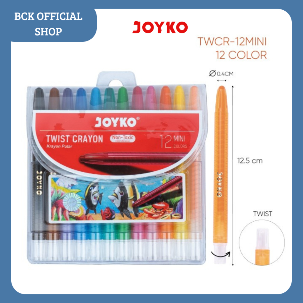 

Krayon Putar Mini Twist Crayon TWCR-12 Mini Joyko